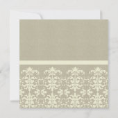 クラフト素朴ホワイトダマスククラシックイベント 招待状 (裏面)