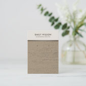 クラフト素朴ホワイトドットネックレスイヤリングディスプレイ 名刺 (スタンド正面)