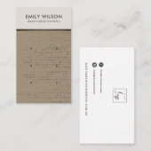 クラフト素朴ホワイトドット3スタッドイヤリングディスプレイカード 名刺 (正面/裏面)