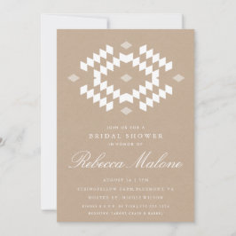 クラフト素朴ボホブライダルシャワー 招待状