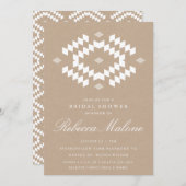 クラフト素朴ボホブライダルシャワー 招待状 (正面/裏面)