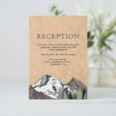 クラフト素朴マウンテンフォレストウェディングレセプション エンクロージャーカード (スタンド正面)