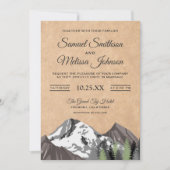 クラフト素朴マウンテンフォレスト結婚式招待状 招待状 (正面)