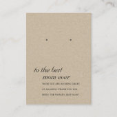 クラフト素朴ママギフトイヤリングディスプレイカード プレイスカード (正面)