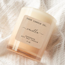 クラフト素朴ミニマリストキャンドルラベル