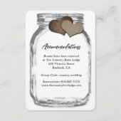 クラフト素朴メイソンジャールハートアコモデーションカード エンクロージャーカード (正面)