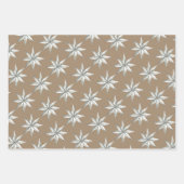 クラフト素朴メタルスカンジナビアホリデイスター ラッピングペーパーシート (正面3)