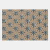 クラフト素朴メタルスカンジナビアホリデイスター ラッピングペーパーシート (正面2)