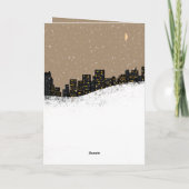 クラフト素朴メトロポリタンまばらクリスマスツリー シーズンカード (裏面)