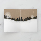 クラフト素朴メトロポリタンまばらクリスマスツリー シーズンカード (内部)