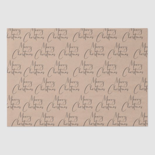 クラフト素朴メリークリスマススクリプト 薄葉紙 (正面)