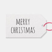 クラフト素朴メリークリスマス | 休日ミニマル主義者 ギフトタグ (正面(横))