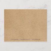 クラフト素朴ユーカリ葉スビジネスありがとう ポストカード (裏面)