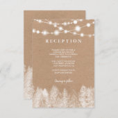 クラフト素朴ライト冬松の木披露宴 エンクロージャーカード (正面/裏面)