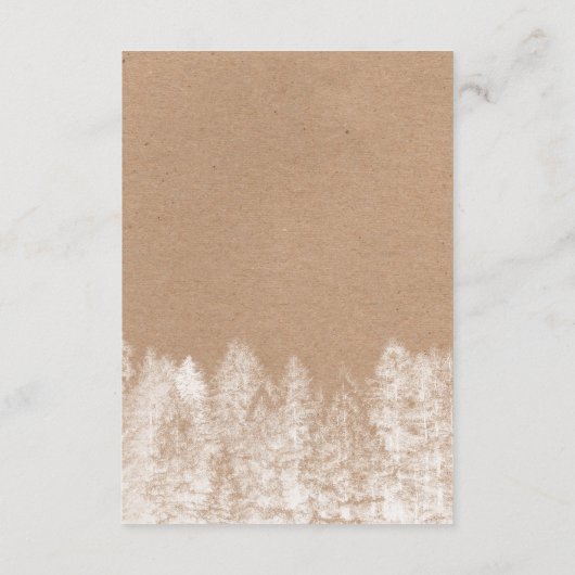 クラフト素朴ライト冬松の木披露宴 エンクロージャーカード (裏面)