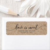 クラフト素朴ラブは甘い結婚式の引き出物 ラベル (インサイチュ)