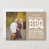 クラフト素朴リハーサルディナーBBQフォト招待状 招待状 (正面)