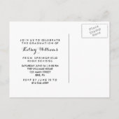 クラフト素朴ルックフォト卒業お祝い インビテーションポストカード (裏面)