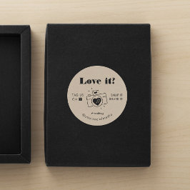 クラフト素朴ルックラブスナップラベル共有ソーシャルメディア ラウンドシール