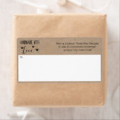 クラフト素朴ルック2-in-1返品および配送先住所 ラベル (インサイチュ)