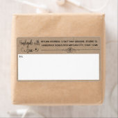 クラフト素朴ルック2-in-1返品および配送先住所 ラベル (インサイチュ)