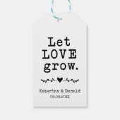 クラフト素朴レットラブシードのギフト結婚ラベル ギフトタグ (裏面)