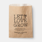 クラフト素朴レット愛シードの成長結婚 フェイバーバッグ (正面)