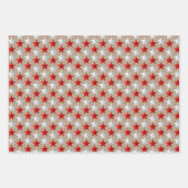 クラフト素朴レッドホワイト&ブルー米国国旗の星 ラッピングペーパーシート (正面3)