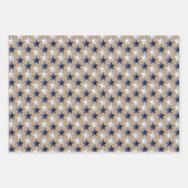 クラフト素朴レッドホワイト&ブルー米国国旗の星 ラッピングペーパーシート (正面2)