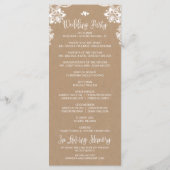 クラフト素朴レースの式結婚プログラム プログラム (裏面)