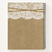 クラフト素朴レーストツインボウブライダルシャワーレシピ ノートブック (裏面)