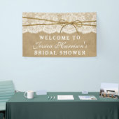 クラフト素朴レース&ツインボウブライダルシャワー 横断幕 (トレードショー)