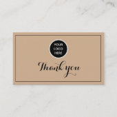 クラフト素朴ロゴありがとうビジネス報酬パンチ ロイヤリティカード (正面)