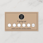 クラフト素朴ロゴビジネス報酬パンチ ロイヤリティカード (正面)