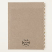 クラフト素朴ロゴ |ビジネスモダンプロフェッショナル プランナー手帳 (裏面)