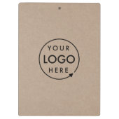 クラフト素朴ロゴ |ビジネス企業のモダン クリップボード (裏面)