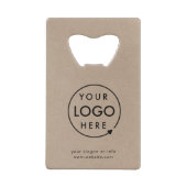 クラフト素朴ロゴ |ビジネス企業のモダン クレジットカード栓抜き (裏面)