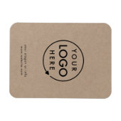 クラフト素朴ロゴ |ビジネス企業のモダン マグネット (横)