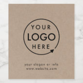 クラフト素朴ロゴ |ビジネス企業のモダン ワインラベル (シングルラベル)