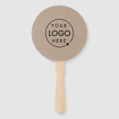 クラフト素朴ロゴ |プロモーションモダン企業の ハンドファン (正面)