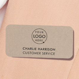 クラフト素朴ロゴ |業務モダン職員 名札