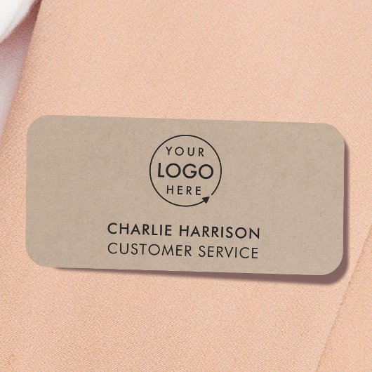 クラフト素朴ロゴ |業務モダン職員 名札