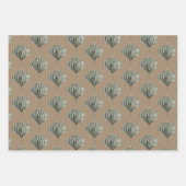 クラフト素朴ヴィンテージスカンジナビア紙オーナメント ラッピングペーパーシート (正面3)