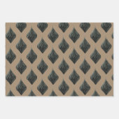 クラフト素朴ヴィンテージスカンジナビア紙オーナメント ラッピングペーパーシート (正面2)