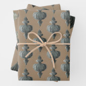 クラフト素朴ヴィンテージスカンジナビア紙オーナメント ラッピングペーパーシート (インサイチュ)