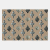 クラフト素朴ヴィンテージスカンジナビア紙オーナメント ラッピングペーパーシート (正面2)