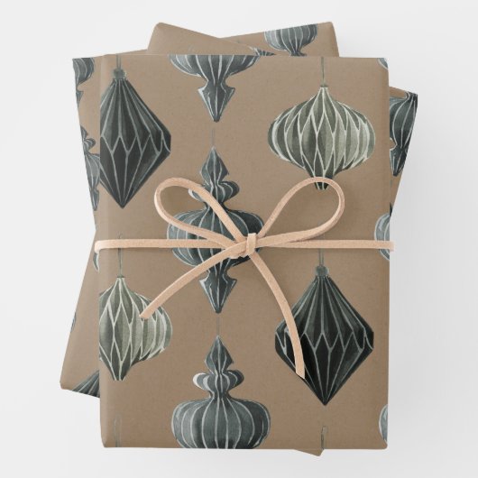 クラフト素朴ヴィンテージスカンジナビア紙オーナメント ラッピングペーパーシート (インサイチュ)