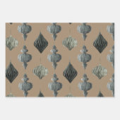 クラフト素朴ヴィンテージスカンジナビア紙オーナメント ラッピングペーパーシート (正面)