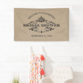 クラフト素朴ヴィンテージフレームブライダルシャワーへようこそ 横断幕 (インサイチュ)