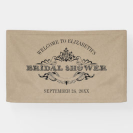 クラフト素朴ヴィンテージフレームブライダルシャワーへようこそ 横断幕